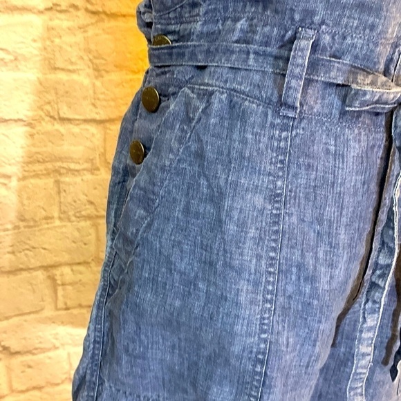 Current/Elliott Chore Overalls, bib, 0/27, bohemian, linen, prariecore - Picture 7 of 8